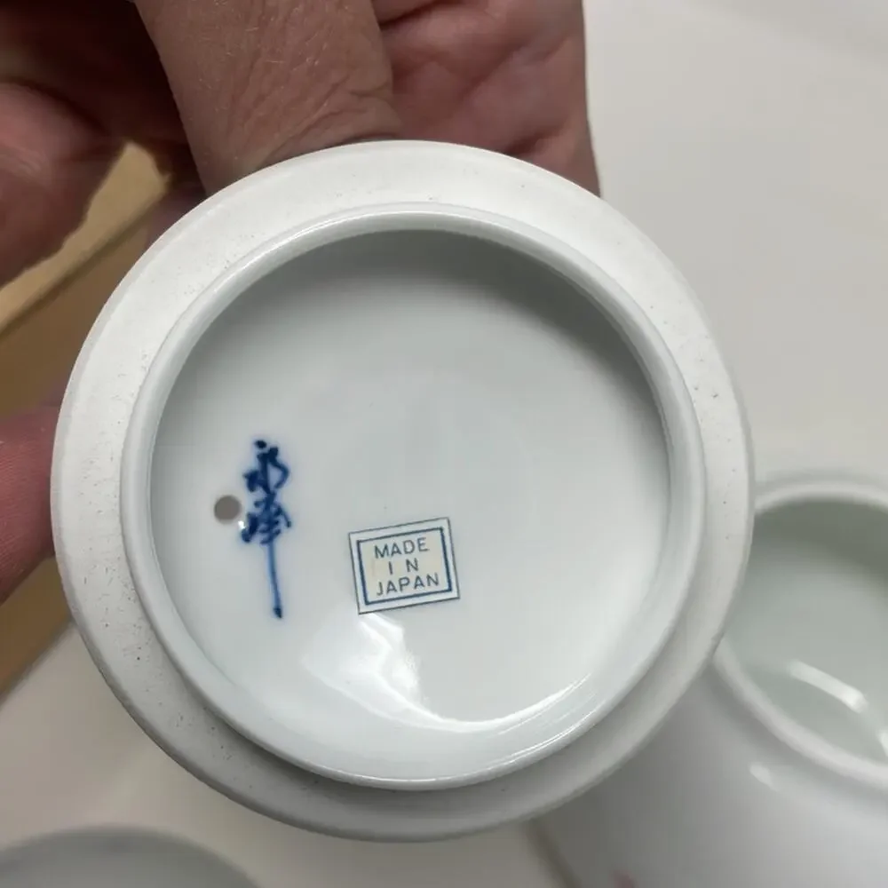 Vintage 80’s Japanese porcelain Dobin kyusu sake/tea set